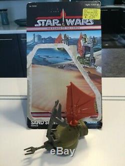 Star Wars Vintage Power Of The Force Sand Skimmer Vehicle With Backing Card