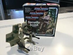 Star Wars Vintage Power Of The Force Security Scout Vehicle With Box