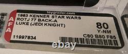 Star Wars Vintage Rotj Luke Skywalker-jedi Kenner 77 Back-a Afa 80