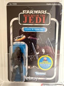 Star Wars Vintage Rotj Tie Fighter Pilot Kenner 48 Back Afa 75