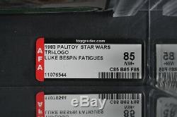 Star Wars Vintage Tri-Logo Luke Bespin AFA 85 (85/85/85) Unpunched MOC