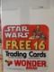 Star Wars Vintage Wonder Bread Shelf Talker Display 1977 UNUSED CLEAN MINT RARE