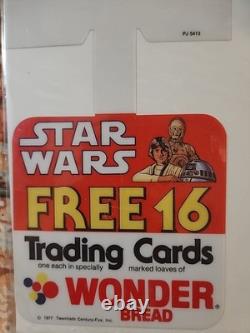 Star Wars Vintage Wonder Bread Shelf Talker Display 1977 UNUSED CLEAN MINT RARE