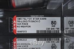 Star Wars Vintage Yak Face Tri-Logo 70 Back-D AFA 80 (85/8/85) Unpunched MOC