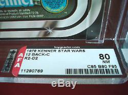 Star Wars vintage 1978 carded 12 back R2-D2 AFA 80 C85B80F85 Near Mint archival