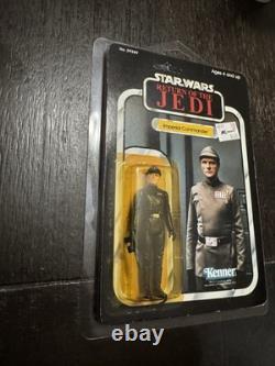 Star Wars vintage Imperial Commander Figure 1980 Sealed ROTJ Carded Unpunched