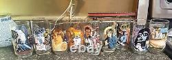 Star wars burger king glasses Set Of 9 Vintage 1977-1980 Collectors Series