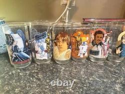 Star wars burger king glasses Set Of 9 Vintage 1977-1980 Collectors Series