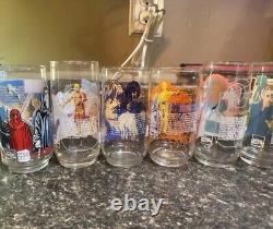 Star wars burger king glasses Set Of 9 Vintage 1977-1980 Collectors Series