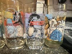 Star wars burger king glasses Set Of 9 Vintage 1977-1980 Collectors Series