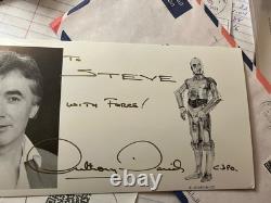 Star wars vintage fan club c3po signed picture n enevlope from uk may the 4th