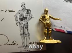 Star wars vintage fan club c3po signed picture n enevlope from uk may the force