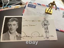Star wars vintage fan club c3po signed picture n enevlope from uk may the force