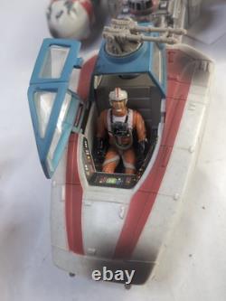 VERY RARE! Star Wars Vintage 1999 Hasbro Y-Wing Fighter, With Figure