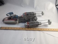 VERY RARE! Star Wars Vintage 1999 Hasbro Y-Wing Fighter, With Figure
