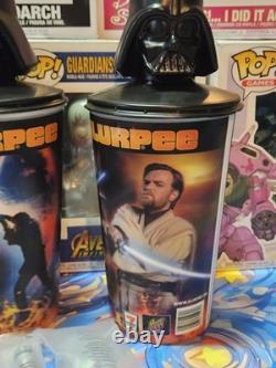 VINTAGE 2005 Star Wars Revenge of the Sith Slurpee Cups & 7 SEALED Cereal Spoons