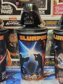 VINTAGE 2005 Star Wars Revenge of the Sith Slurpee Cups & 7 SEALED Cereal Spoons