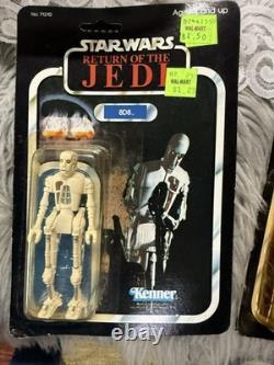VINTAGE KENNER STAR WARS 1983 ROTJ 8D8 DROID 77-A BACK MOC punched