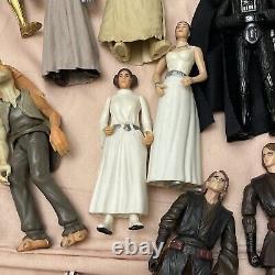 VINTAGE Kenner Hasbro Star Wars Action Figures with Darth Vader Collectors Case