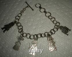 VINTAGE NAVAJO SIGNED FRANCIS STAR WARS STERLING SILVER BRACELET vafo