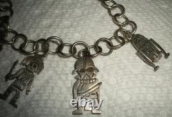 VINTAGE NAVAJO SIGNED FRANCIS STAR WARS STERLING SILVER BRACELET vafo