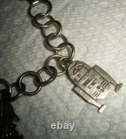VINTAGE NAVAJO SIGNED FRANCIS STAR WARS STERLING SILVER BRACELET vafo