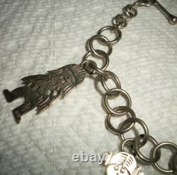 VINTAGE NAVAJO SIGNED FRANCIS STAR WARS STERLING SILVER BRACELET vafo