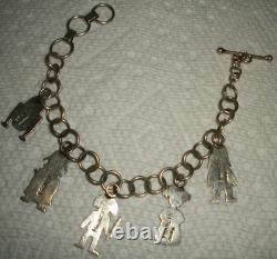 VINTAGE NAVAJO SIGNED FRANCIS STAR WARS STERLING SILVER BRACELET vafo