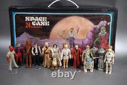 VINTAGE STAR WARS 15 ACTION FIGURES + SPACE CASE KENNER lot