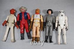 VINTAGE STAR WARS 15 ACTION FIGURES + SPACE CASE KENNER lot