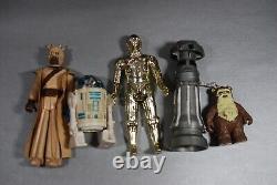 VINTAGE STAR WARS 15 ACTION FIGURES + SPACE CASE KENNER lot