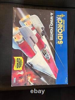 VINTAGE STAR WARS DROIDS A-WING FIGHTER 1985 toy NEW in box