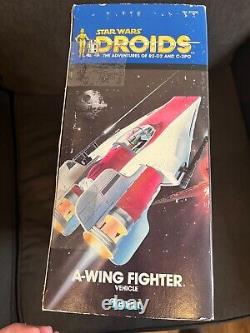 VINTAGE STAR WARS DROIDS A-WING FIGHTER 1985 toy NEW in box