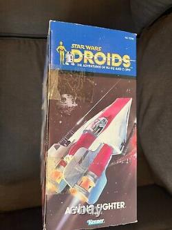 VINTAGE STAR WARS DROIDS A-WING FIGHTER 1985 toy NEW in box