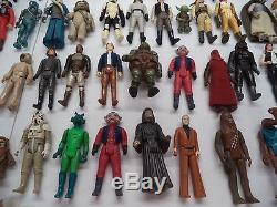 Vintage Star Wars Lot Large Lot 65 Figs Luke Han Yoda Weapons + More Read