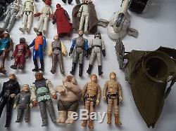 Vintage Star Wars Lot Leia Han Vader Luke Slave 1 Boba Fett 45 Fig Lot Lqqk