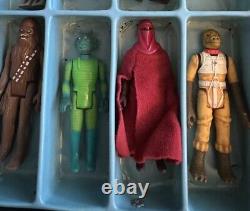 VINTAGE Star Wars 70s And 80s Action Figures 12 With Carrying Case