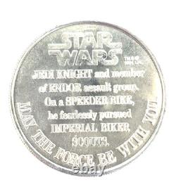 VTG 85 Star Wars POTF LAST 17 Luke Skywalker Battle Poncho Blaster Coin COMPLETE