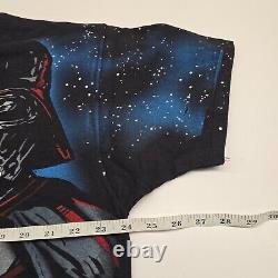 VTG Star Wars Darth Vader Death Star AOP T Shirt Men Size XL 1996 NWT