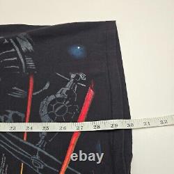 VTG Star Wars Darth Vader Death Star AOP T Shirt Men Size XL 1996 NWT