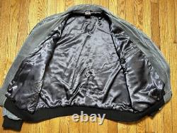 VTG Star Wars Episode One Distressed Leather Aviator Bomber Jacket Men's XL