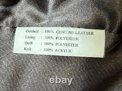 VTG Star Wars Episode One Distressed Leather Aviator Bomber Jacket Men's XL