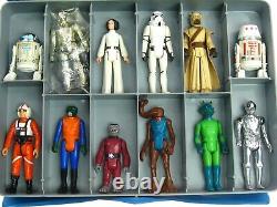 Vintage 1977 1980 Kenner Star Wars & ESB 24 Original Action Figures withCase