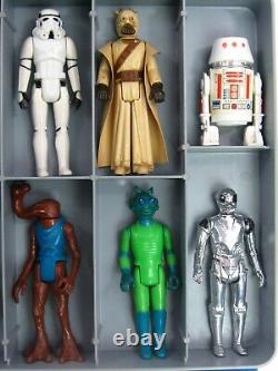 Vintage 1977 1980 Kenner Star Wars & ESB 24 Original Action Figures withCase