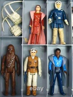Vintage 1977 1980 Kenner Star Wars & ESB 24 Original Action Figures withCase