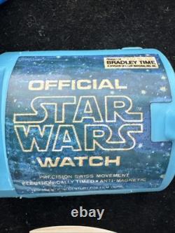 Vintage 1977 Bradley Star Wars Swiss Wind-Up Watch C-3PO R2-D2 Box Papers Works