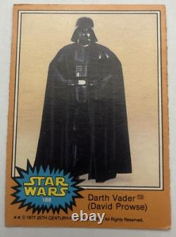Vintage 1977 Darth Vader Star Wars Authentic Card