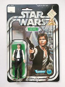 Vintage 1977 Kenner Star Wars Han Solo 12 Back SW12C MOC