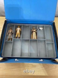 Vintage 1977 Kenner Star Wars Lot Mini Vinyl Collectors Case & 15 Action Figures