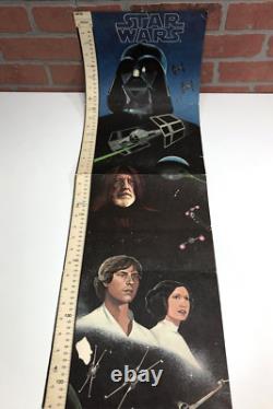 Vintage 1977 Star Wars Child Growth Chart Ruler 34 Large Poster Display RARE